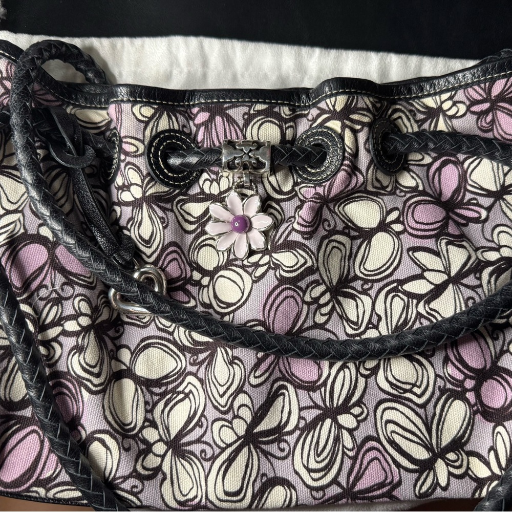 Brighton Black and Purple Patterned Shoulder Bag